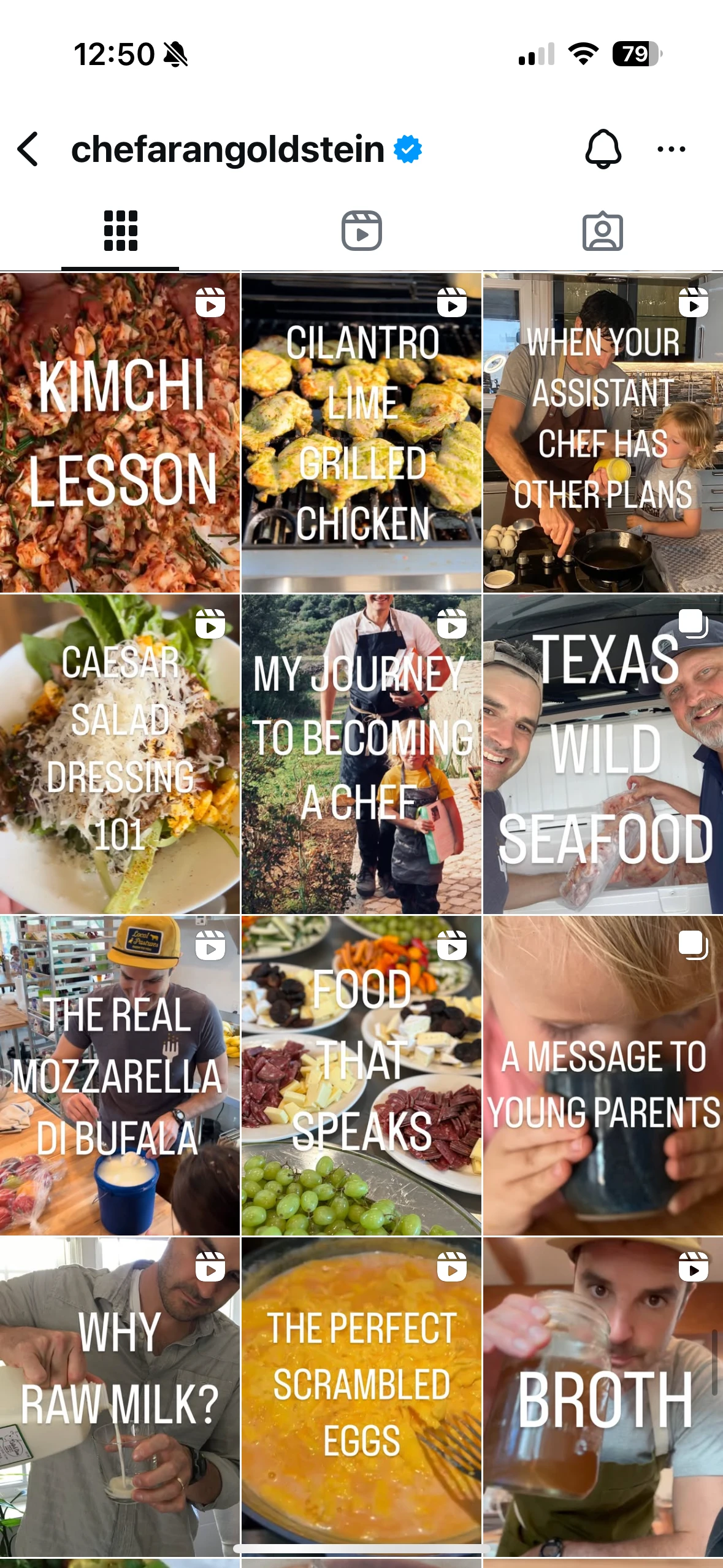 Aran Goldstein Instagram reels, before